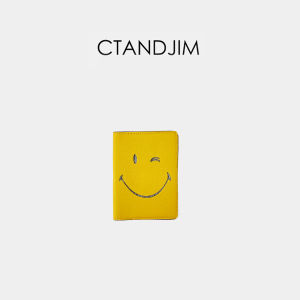 CTANDJIM Smiley Face Travel Air Series Hanging Storage Bag Card Holder Book Set Canvas Crossbody Bag Small Square Bag