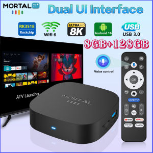 T1+ Android 16.0 TV Box 2.4G/5.8G WIFI 8K HDR 3D 8GB 128GB Rockchip RK3518 Quad Core Global Media Player Support Google BT5.4 Q7