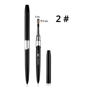 1PC เล็บอะคริลิคแปรง Kolinsky SABLE แปรงอะคริลิค UV เจลแกะสลักปากกาแปรงผง DIY เล็บวาด