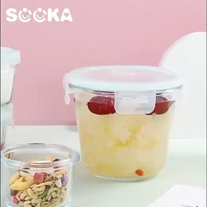 HAYYLIFE Tempat Mpasi Kotak Kontainer Kaca Anti Tumpah - Wadah Mpasi Bayi Glass Baby Food Container Ukuran 130/160ml BPA Free SK-ECA1147