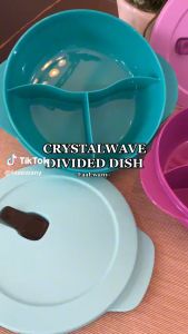 ทัพเพอร์แวร์ กล่องอาหารอุ่นไมโครเวฟ Tupperware CrystalWave Divided Dish 900 ml