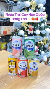 [Hàn Quốc] Nước ép Trái cây đóng lon nhập khẩu đủ vị Đào Lê Hàn Táo Chocolate Nha Đam - Lon 175Ml ẢNH THẬT CUỐI