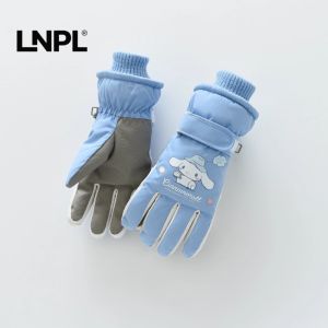 Fleece Lined Thicker Waterproof Non-slip Warm Kids Gloves