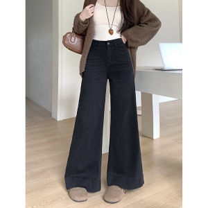 Quần Jeans Ống Rộng Cạp Cao Phong Cách Retro Quần Dài Nữ Quần Jeans Ống Rộng Thường Ngày Mùa Thu 2025 Quần Jeans Nữ Cạp Cao