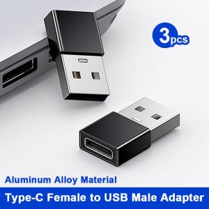 3PCS USB To Type C Adapter USB-A male to Type-C female adapter suitable for Macbook Samsung S20 USB C OTG connector