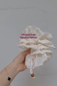 Bông Tắm Tẩy Tế Bào Da Chết Cao Cấp Đan Thủ Công Sợi Gai Dầu Làm Sạch Kì Ghét - Không Nhiều Bọt