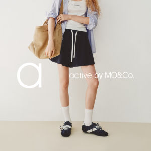 MO&Co. | Sporty Long Pile Cotton Skirt Shorts