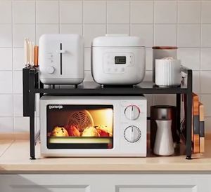 Expandable & Adjustable Microwave Rack | Multipurpose Kitchen Storage Rack | Oven Rack Storage Rack Seasoning Rack