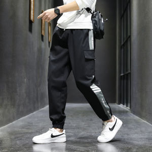 plus Size Mens Workwear Pants Loose Fit Korean Style Spring Autumn Casual Trousers Big Size Extended Length Cargo Trousers