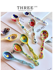 Tlife Loyal Ceramic Dining Spoon High Aesthetic Value Home Use Luxury Personalized Rice Spoon Premium Quality Dining Utensil