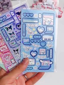 Sanrio Laser Sticker /Sticker Lucu 2D Sanrio Karakter Kuromi dan Melody -Rabbit Stationery