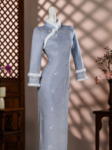New Chinese Style Teenage Modified Qipao Winter Fleece Thick