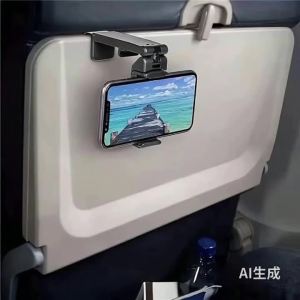 Airplane Phone Holder Portable Travel Stand Desk Flight Foldable Adjustable Rotatable Selfie Holding Train Seat Stand Support