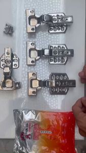 Bản lề giảm chấn inox 304 Bản lề cữa tủ inox 304 đế 8 lỗ tháo lắp rễ ràng chịu tải trọng nặng tặng kèm đinh vít.