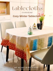 HOUGOUXIANG | Colored Water Resistant Oil Repellent Easy Clean Luxury Atmosphere Tablecloth