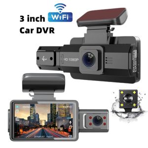 3 Channel Dash Cam 1080P Car DVR WiFi Camera Front Rear Recorder Night Vision Driving Recorder Loop Record G Sensor Auto Camera