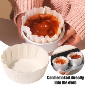 50Pcs Disposable Baking Paper Basque Cheesecake Oil Paper Tray Cake Paper Nonstick Cupcake Liner