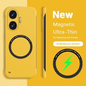Simple Frameless Car Magnetic Phone Case for Redmi Turbo 5 5 Max 4 4 Pro POCO X8 Pro Max Lens Protection Hard Thin Back Cover