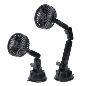 Suction Cup Electric Car Fan USB Operated Auto Ventilation Fan Portable Auto Cooling Fan for Truck SUV Sedan RV Van Boat