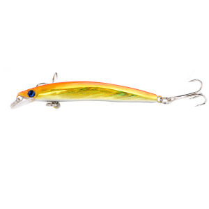 1PC 8cm 5g Wobbler Minnow Nổi Nhựa Cứng Nhân Tạo Mồi Câu Cá Dụ Cho Bass Crankbait Chậm Chìm Với 2 Móc Cá