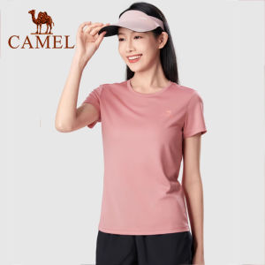 Cameljeans ฤดูร้อนชายเสื้อยืดกีฬาน้ำแข็งผ้าไหมสั้นน้ำหนักเบา Breathable หลวมเสื้อลำลอง