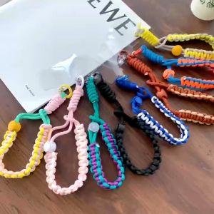 SHORAN Anti-lose adjustable woven mobile phone lanyard wrist rope keychain rope with/card
