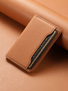 Magsafe Magnetic Leather Card Holder Foldable Phone Case Silver Wallet Compatible with iPhone 13 14 15 16 Spring 2024 New