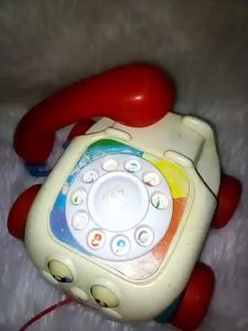 Vintage Preloved Pretend Telephone Toy - 1993 Chatter Telephone Pull Toy - FOR COLLECTION ONLY - 1pc