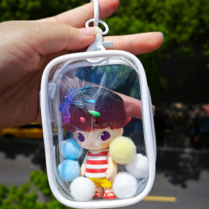 Clear Outdoor Pouch Transparent Doll Bag Mini Dustproof Rainproof Scratchproof For Little Figures Anime Dolls Popmart Doll Cartoon Doll DIY Clay Doll