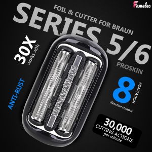 53B Replacement Head Compatible with Braun Series 5/6 Electric Shaver Razor 5018s 5020s 5031s 5050cs 6020s 6072ccBlack