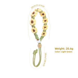 Handwoven Portable Sport Water Bottle Packing Strap Small Daisy Milk Tea Cup Carry-On Rope Creative Gift Home Fabric Ornament