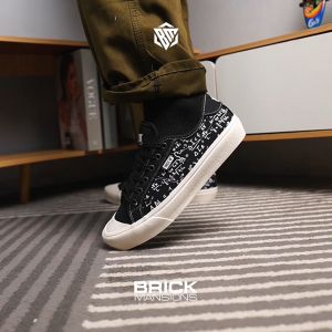 Brick Mansions - Urban Street Einstain Black White Sepatu Sneakers Casual Sekolah Pria Wanita