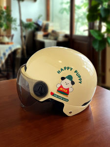 หมวกกันน็อคสุดน่ารักสำหรับขี่มอเตอร์ไซค์แบบครึ่งหัวที่ได้รับการรับรอง 3C ป้องกันแสงแดดสำหรับผู้ชายและผู้หญิงที่ใช้ตลอดทั้งปี