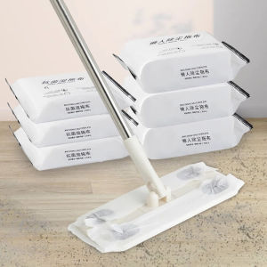 Disposable Electrostatic Dust Removal Paper Mop Special for Floor Cleaning Wet Wipes Vacuum Sweeping No Need to Wash