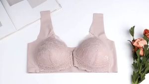LOCAL Seamless Front Buckle Bra Non-wired Beautiful Back Large Size Push up B0068