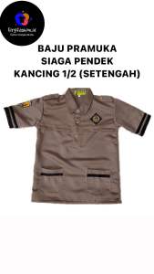 Baju pramuka siaga pendek kancing setengah bahan elemen