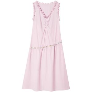 SOLWEIGE | Silk Blend Shell Waist Chain Embellished V-Neck Elegant Backless Dress