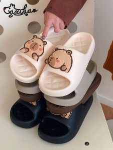 รองเท้าแตะ EVA กันลื่นแบบลำลองสำหรับฤดูร้อน รองเท้าแตะบุผ้าลายการ์ตูนสำหรับคู่รัก รองเท้าแตะบุผ้า EVA สวมใส่สบายสำหรับใช้ในบ้าน