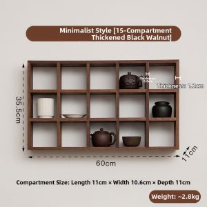Cubespace | Chinese Style Wall Mounted Wooden Display Rack