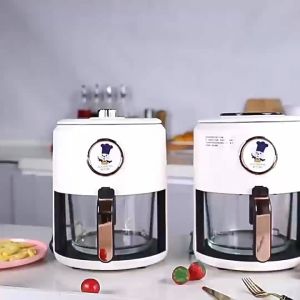 Keluer AirFryer หม้อทอดไร้น้ำมัน ใช้ในครัวเรือน ความจุ 5L ระบบสัมผัส มัลติฟังก์ชั่น หน้าต่างใส 360° อเนกประสงค์