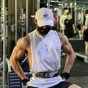 Mens Loose Cotton Tank Top Sleeveless Running Fitness Clothing Breathable Moisture Wicking Gym Training Vest Muscle Brother