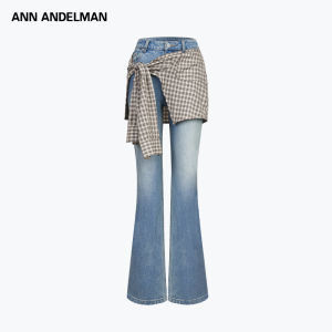 ANN ANDELMAN | Split Style Wide Leg Jeans Blue