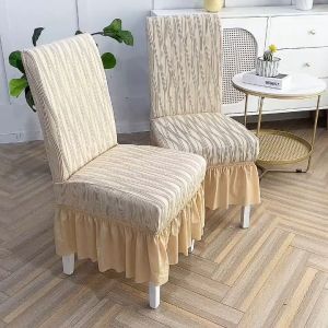 Cool Chair Cover Dining Room Chair Cover with Skirt Washable Furniture Stretch Universal Chair Cover