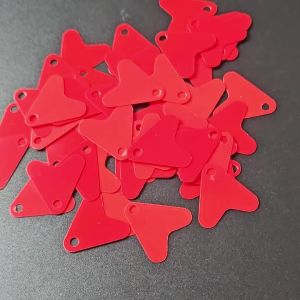 100 Cái Mồi Câu Cá Hình Trái Tim Đỏ Mồi Câu Cá Hồi Dạng Thìa Đính Kim Tuyến 2 Kích Cỡ 21mm/16mm Đuôi Cá Nhựa Dùng Cho Sông Hồ Biển