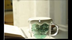 Kado Natal Mug Lucu 300ml Tahan Panas Double Walled
