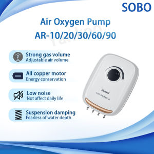 SOBO Aquarium Adjustable Air Pump For Fish Tank AR-10/20/30/60/90 Air Oxygen Pump