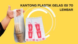 Kantong Plastik Gelas Cup Bening Ukuran 10 x 30 cm Isi 70 Lembar