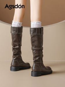 Agsdon | Thick Sole Ladies Knight Boots Long