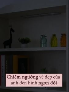 Đèn LED ban đêm 60cm Cảm biến chuyển động Tủ Đèn USB Đèn LED treo tường Slim Mountain Corrugated Light Bar Light Bàn bếp Phòng ngủ Tủ quần áo Tủ Chiếu sáng nội thất 3 màu Làm mờ cơ thể Cảm biến Ánh sáng