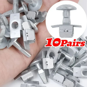 10Pairs Car Engine Undertray Cover Clips Bottom Shield Guard Metal Screws Bolts Fastener For Peugeot 206 207 407 807 Citroen C2 C5
